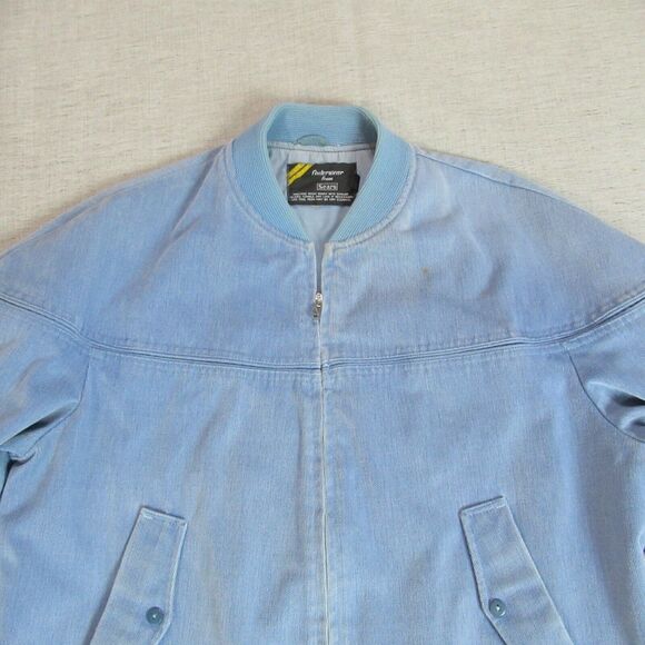 Vintage Outerwear From Sears Jacket Mens XL Blue Corduroy Bomber Rustic Grunge - Picture 3 of 11